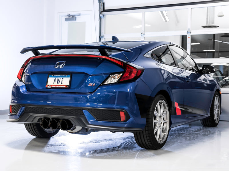 AWE Tuning Honda Civic Si 10th Gen 1.5L Turbo Triple Tip Conversion Kit - Diamond Black Tip