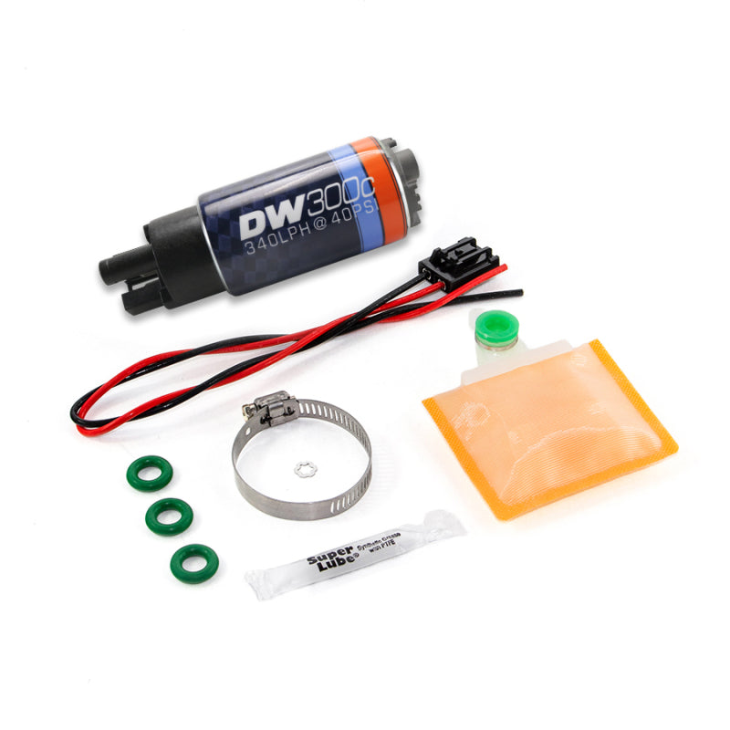 DeatschWerks DWK9-307-1017 DW300C 340 LPH In-Tank Fuel Pump with Ford Focus MK2 RS Install Kit