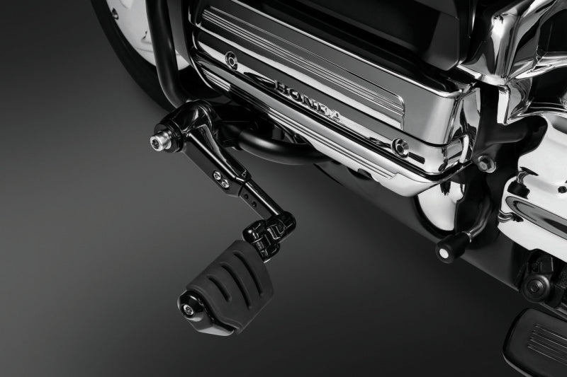 Kuryakyn Ergo III Adjustable Mount with Trident Dually ISO Pegs Gloss Black - Part KUR3990