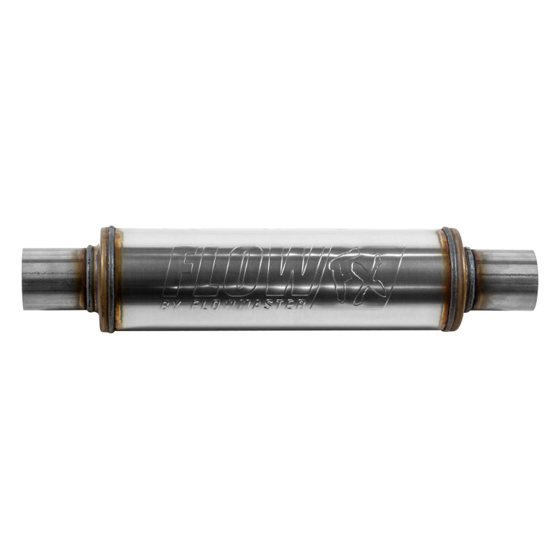 Flowmaster FlowFX Series Muffler - 2.25 Inch In/Out - 4-Inch Round Body - Stainless Steel - Moderate Sound
