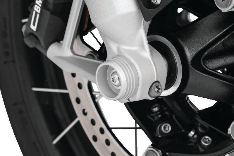 Kuryakyn Lodestar Silver Axle Sliders for BMW R1200 Models - Part 3807