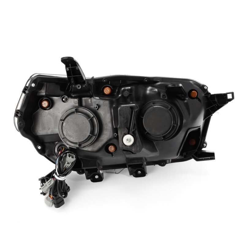 AlphaRex PRO-Series Projector Headlights for 2010–2013 Toyota 4Runner, Plank Style Black with Sequential Signal and DRL