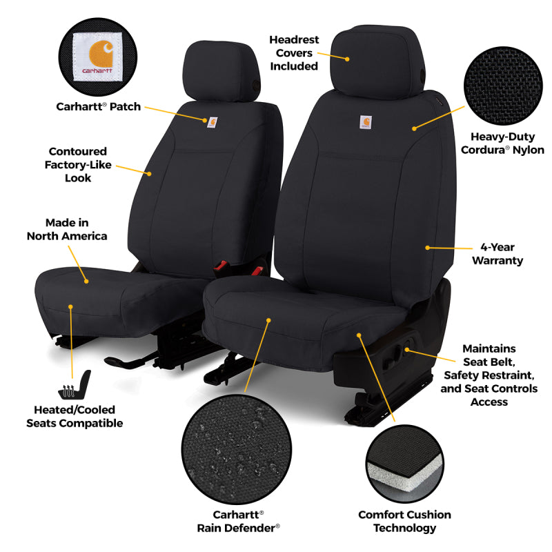 Covercraft Custom Front Seat Cover for 2024-2025 Jeep Wrangler - Carhartt Super Dux Precision Fit Buckets