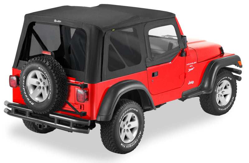 Bestop Replace-A-Top for 2003-2006 Jeep Wrangler TJ - Black Diamond Tinted Windows with Upper Door Skins