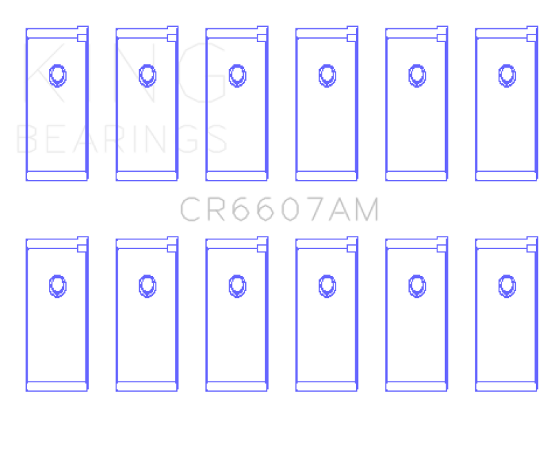 King Engine Bearings CR6607AM Standard Connecting Rod Bearing Set for Datsun L28