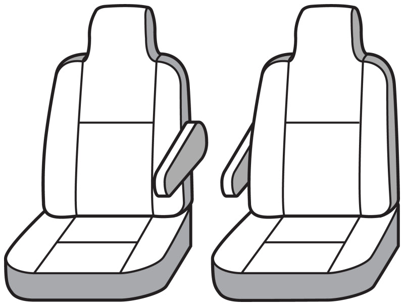 Covercraft 09-21 Ford E Polycotton SeatSaver Custom Front Row Seat Covers - Charcoal