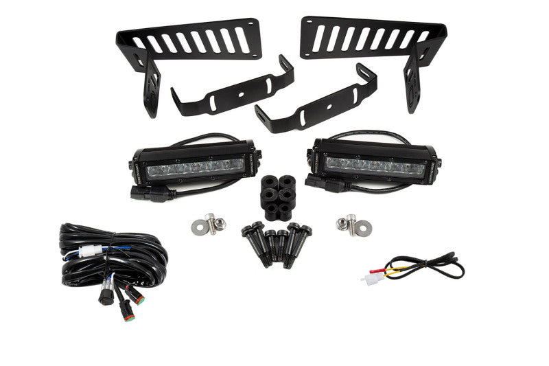 Diode Dynamics SS6 Cowl LED Bracket Kit for Jeep Wrangler JL and Gladiator, White Driving, DD6092