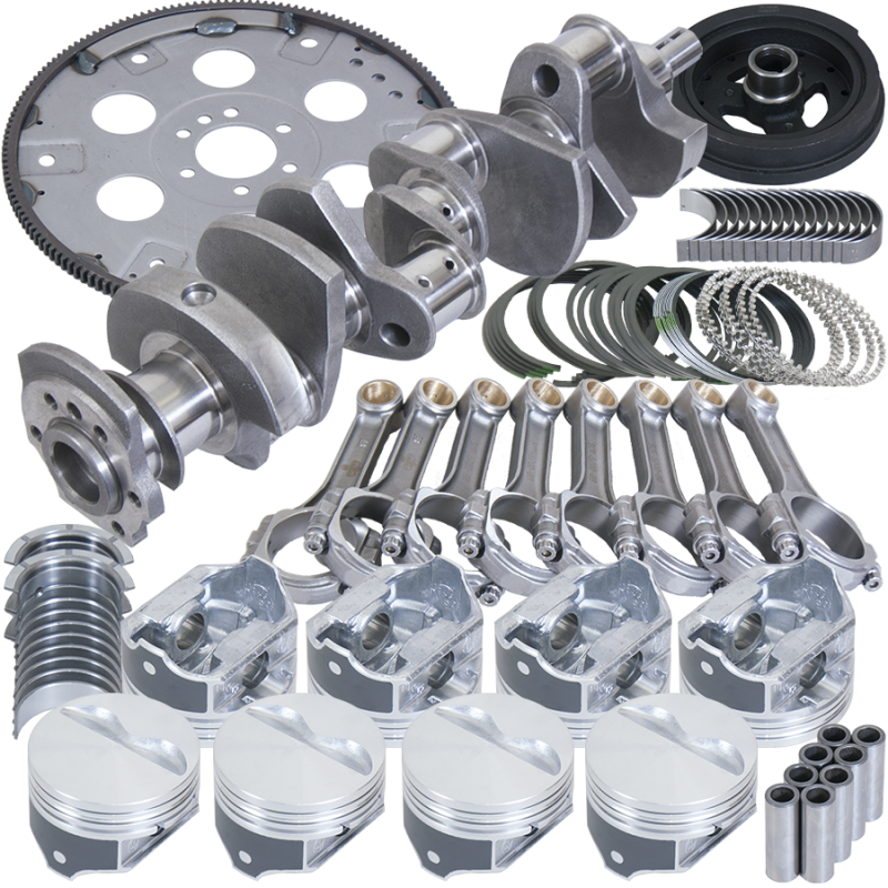 Eagle Chevy 350 2Pc 3.480in Crank 5.700in I-Beam Rods Cast -7cc 4.030in Pistons Balanced Assembly