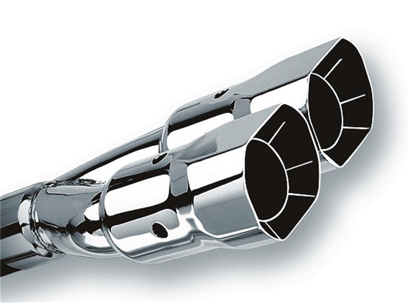 Borla 20233 Universal Polished Dual Square-Cut Intercooled Exhaust Tip