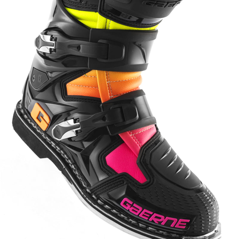 Gaerne GAR2174-108-10 SG12 Limited Edition Motocross Boot, Black/Orange/Pink, Size 10
