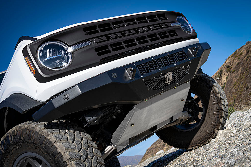 ICON Impact Series Offroad Armor - 45203 - Bumper - ICON Impact Armor 2021-2023 Ford Bronco Trail Series Front Bumper - P/N: 45203
