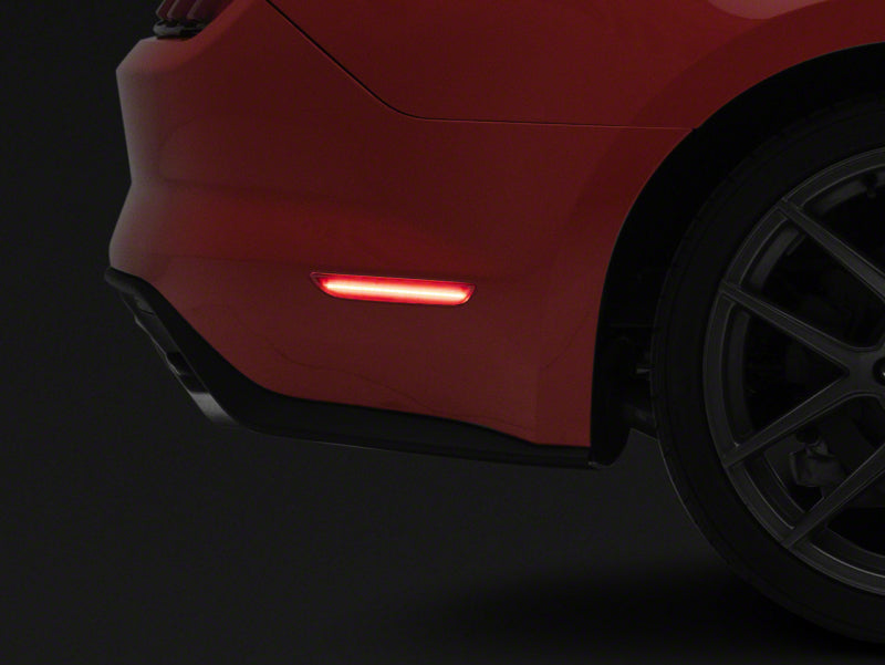 Raxiom Axial Series Red LED Rear Side Marker Lights for 2015-2023 Ford Mustang, Part Number RAX404232