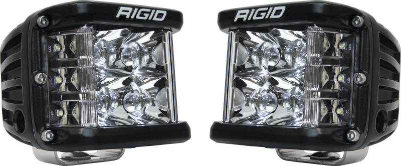 RIGID Industries D-SS PRO Spot LED Side Shooter Pod Lights, Set of 2, Black Housing, Part Number RIG262213