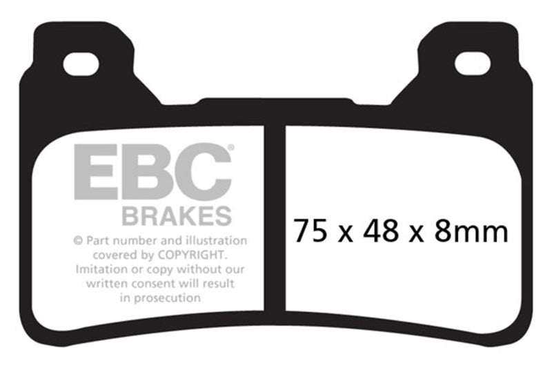 EBC Powersports FA390HH Double-H Sintered Front Brake Pads for Honda CBR1000RR