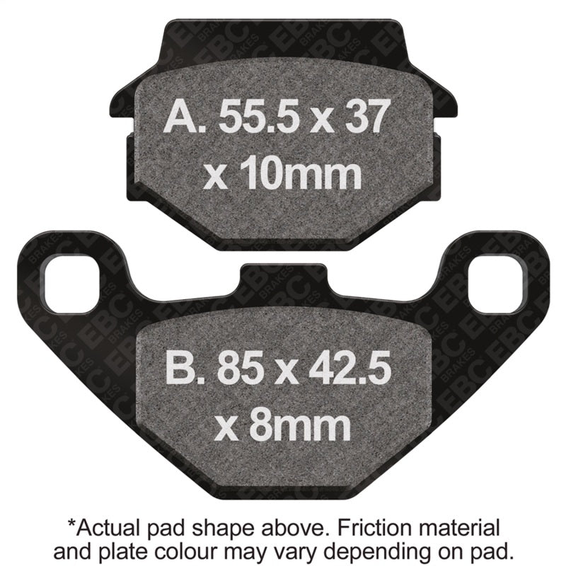 EBC Powersports FA67R R Series Sintered Front Brake Pads for Select Kawasaki KX and KDX Models