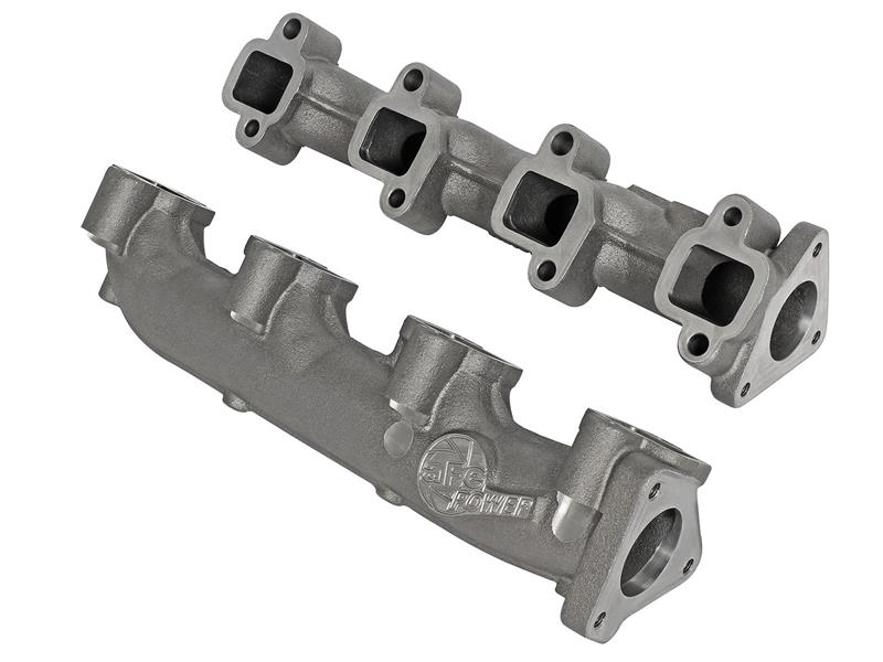 aFe Power BladeRunner Ported Ductile Iron Exhaust Manifold for 2001-2016 GM Diesel Trucks 6.6L V8, aFe46-40024