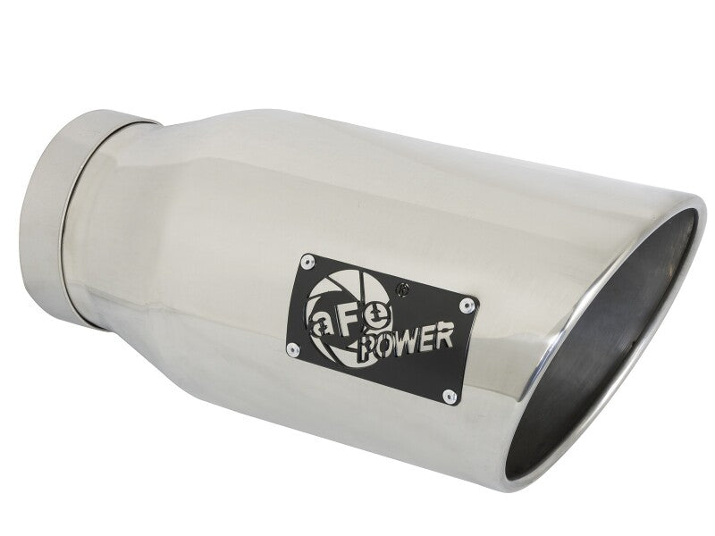 aFe POWER ATLAS 5-Inch DPF-Back Aluminized Steel Exhaust System with Polished Tip, Part Number 49-02078-P, for 2019–2020 Ram 2500 6.7L Diesel