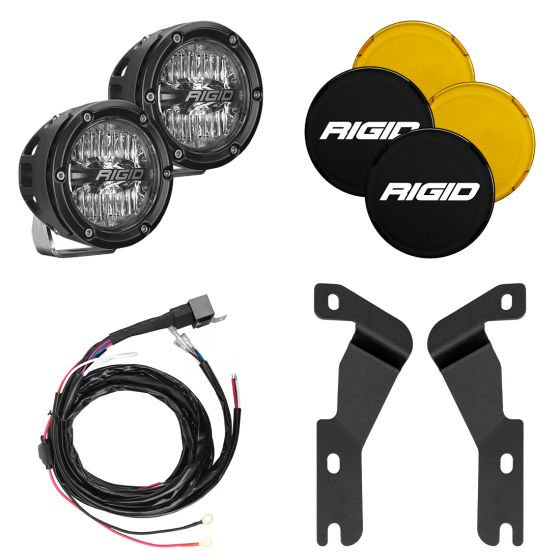 Rigid Industries - 46708 - LED Light Pods - 2016-2020 Toyota Tacoma A-Pillar Light Kit, Includes 4 Inch 360-Series Drive