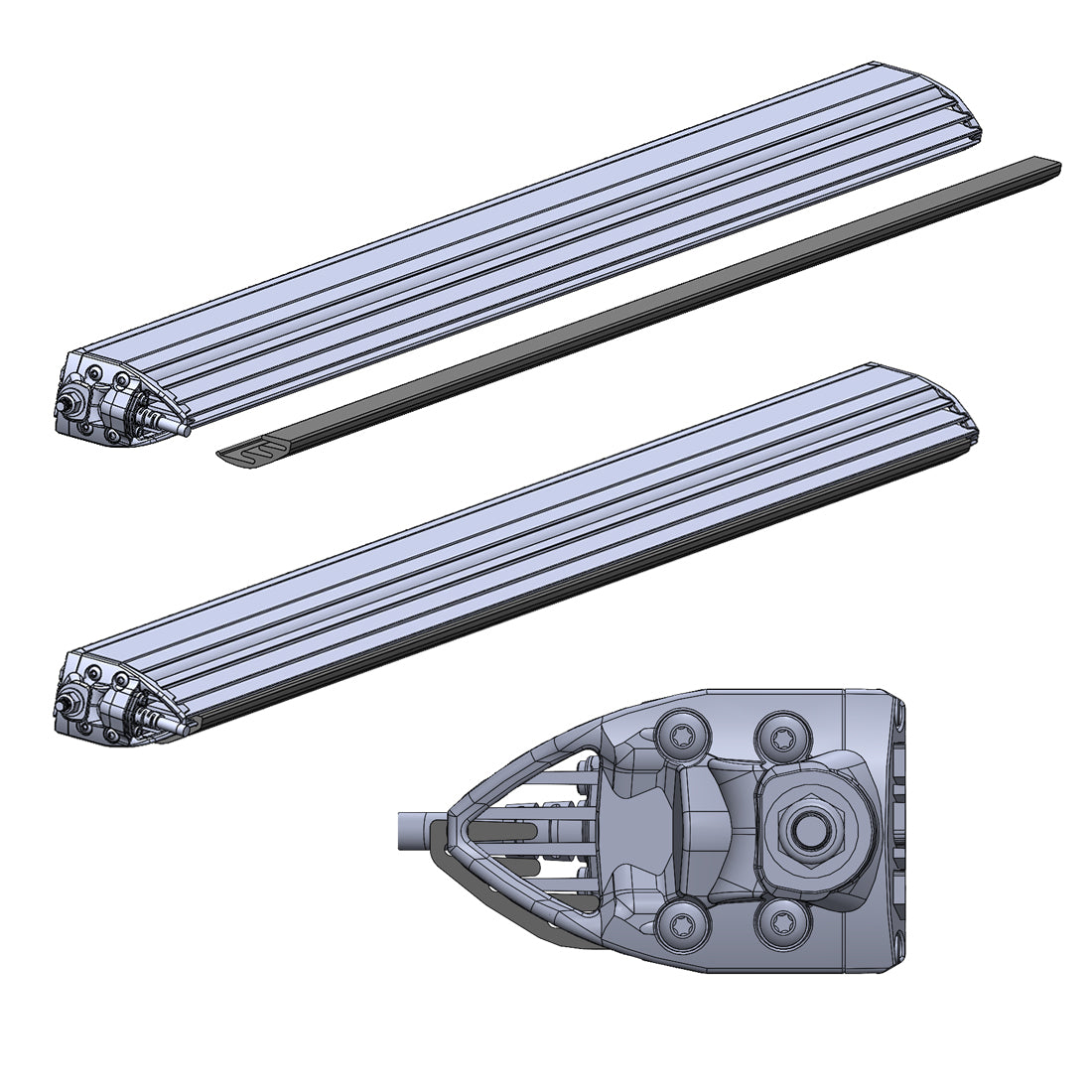 Rigid Industries - 46725 - Roof Rack Light - 2021+ Ford Bronco Roof Rack Mount Kit RIGID