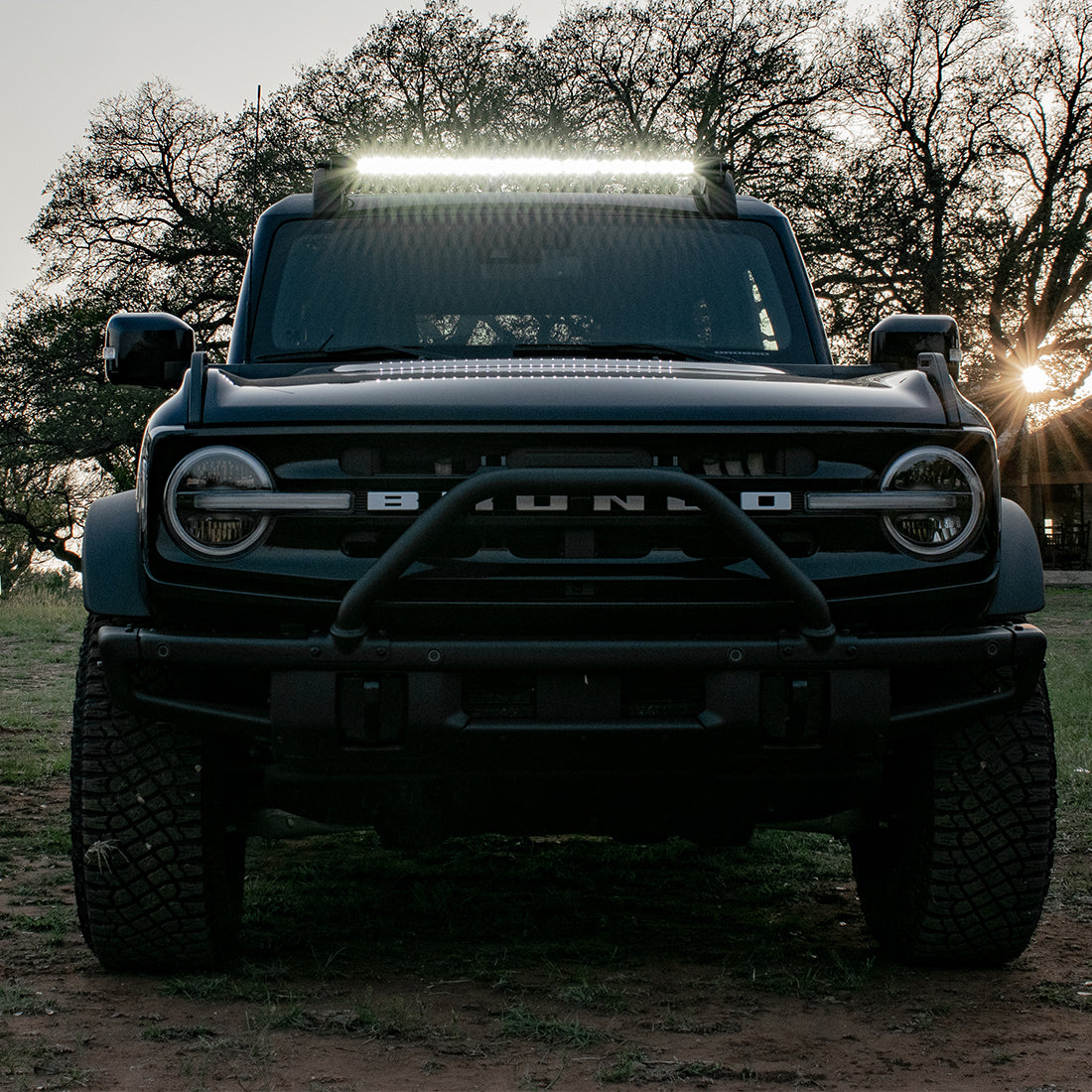 Rigid Industries - 46726 - Roof Rack Light - 2021-Present Ford Bronco Roof Rack Light Kit with a SR Spot/Flood Combo Bar Included