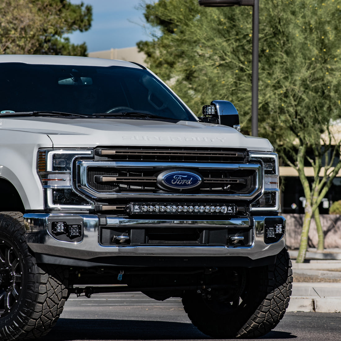Rigid Industries - 46732 - Mounting Brackets(Lighting) - 2020-Present Ford SuperDuty Bumper Bar Mount