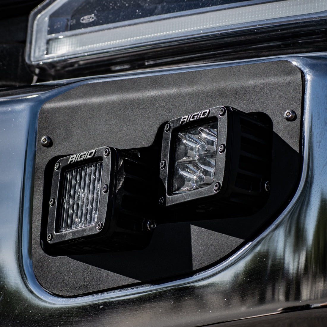 Rigid Industries - 46733 - Mounting Brackets(Lighting) - 2020-Present Ford SuperDuty Dual Fog Light Mounts