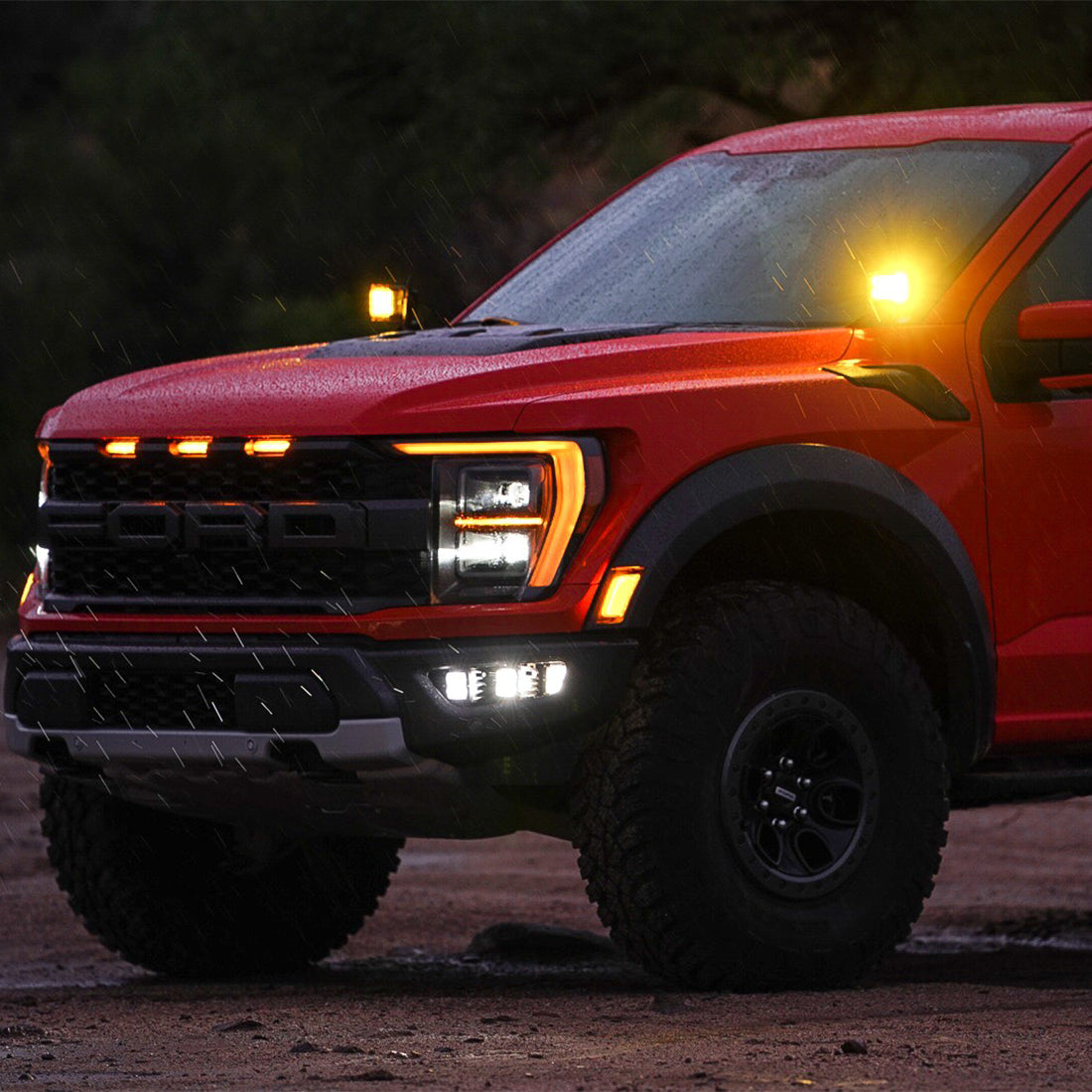 Rigid Industries - 46736 - Mounting Brackets(Lighting) - 2021-Present Ford F-150/Raptor A-Pillar Mounts