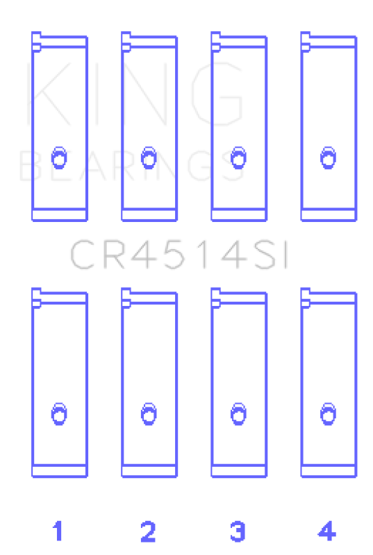 King Engine Bearings CR4514SI Toyota 1AZ-FE/2AZ-FE Standard Rod Bearing Set