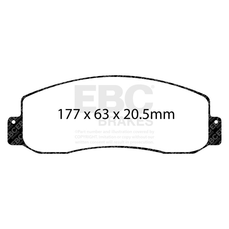 EBC ED91777 Extra Duty Front Brake Pads for 2005-2007 Ford F-250 Super Duty 2WD 5.4L