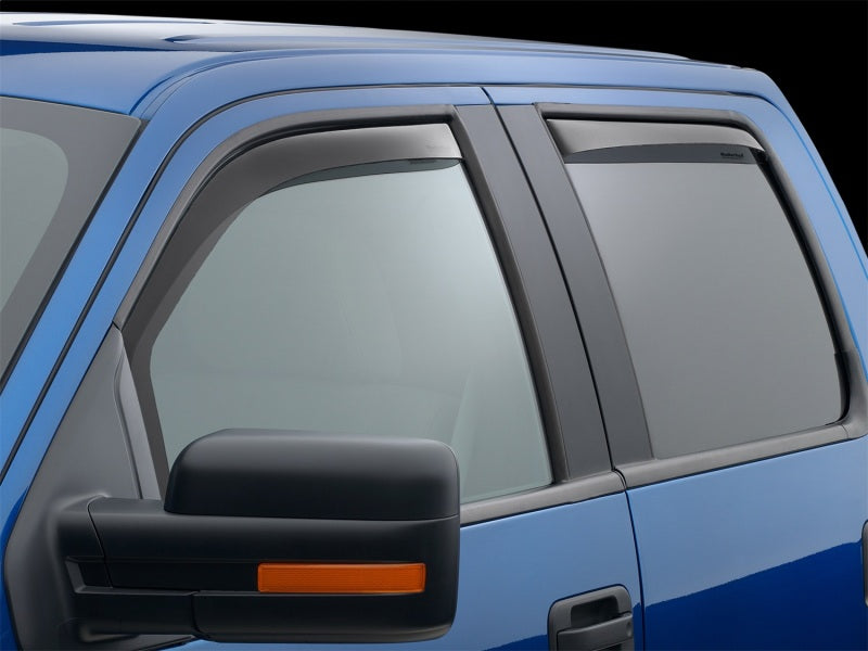 WeatherTech 04-08 Ford F-150 Super Cab Dark Smoke Side Window Deflectors - Precision Fit & Aerodynamic Design