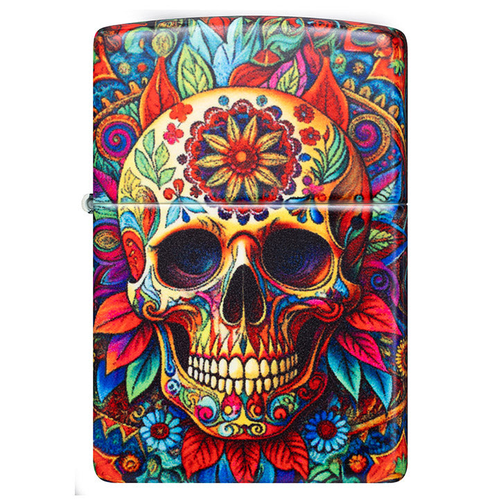 Zippo Colorful Skull Windproof Lighter, 540 Matte Finish