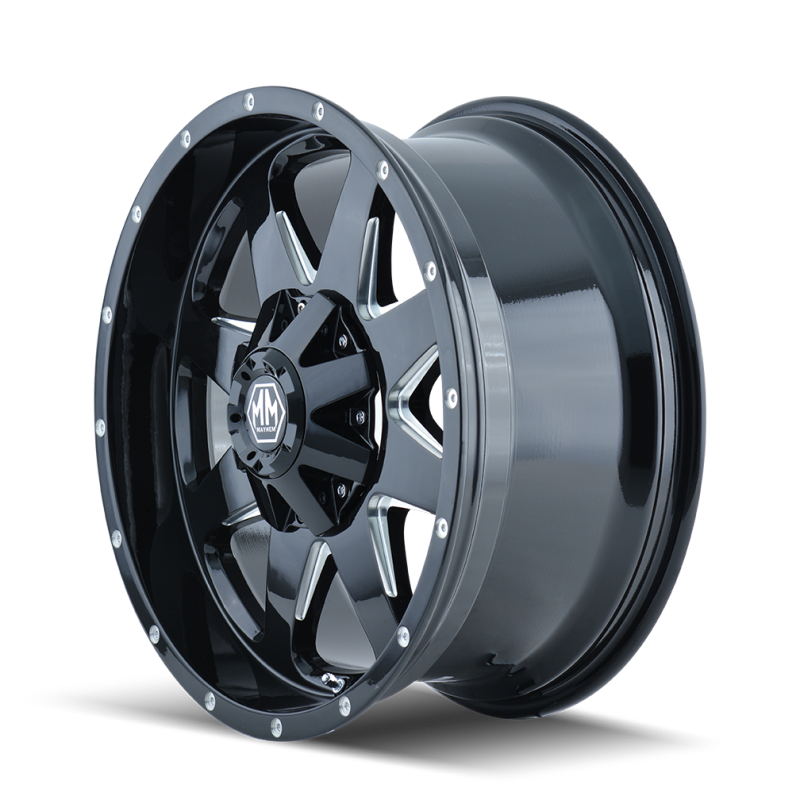 Mayhem 8040 Tank 20x9 / 6x135 BP / -12mm Offset / 106mm Hub Black w/ Milled Spokes Wheel