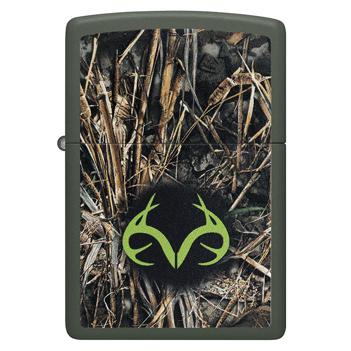 Zippo Windproof Lighter Realtree Color Image Green Matte