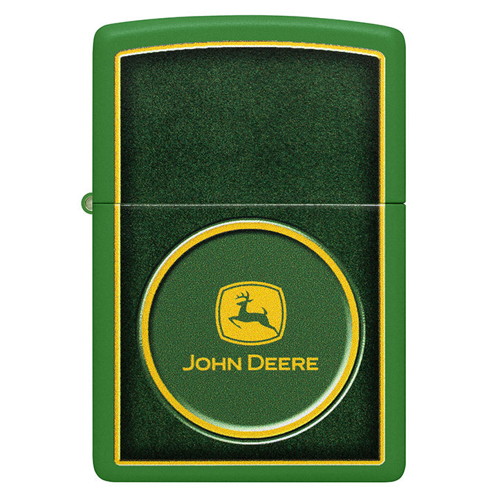Zippo John Deere Windproof Lighter with Color Image, Moss Green Matte