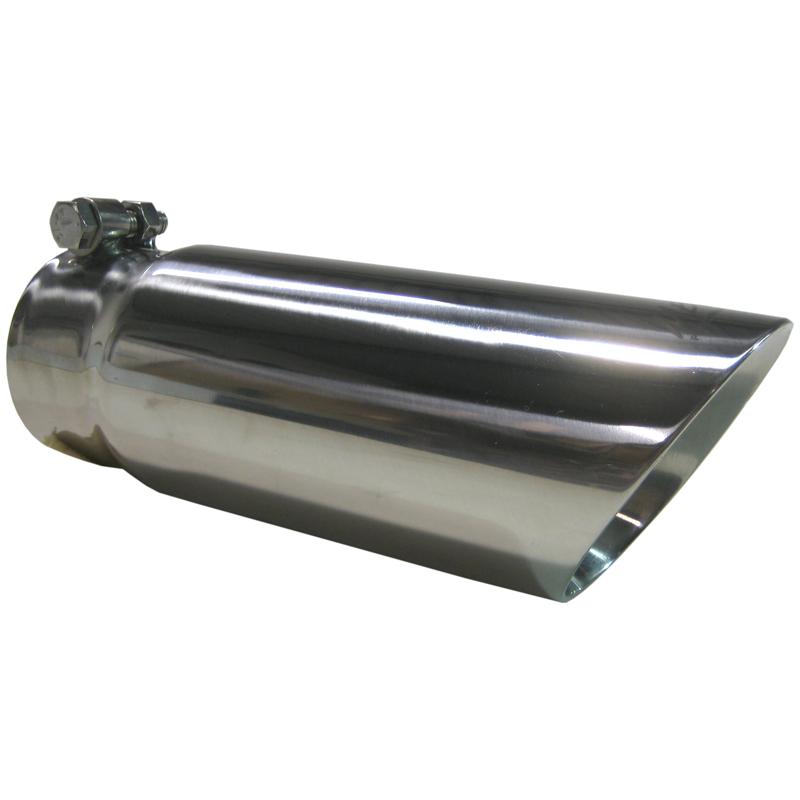 MBRP T5114 Armor Pro Universal Exhaust Tip, 3-Inch Inlet, 3-Inch Outlet, Dual-Wall Angled, Polished T304 Stainless Steel