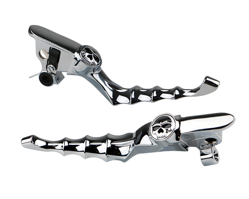 Kuryakyn Zombie Levers for 2021-2023 and Select 2024-2025 Harley-Davidson Touring Models, Chrome - 10186-1