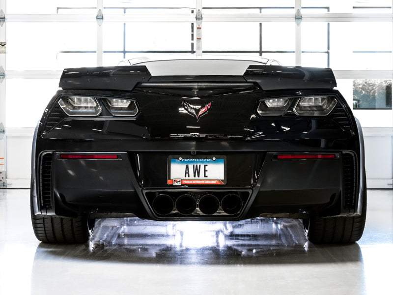 AWE Tuning 14-19 Chevy Corvette C7 Z06/ZR1 (w/o AFM) Touring Edition Axle-Back Exhaust w/Black Tips