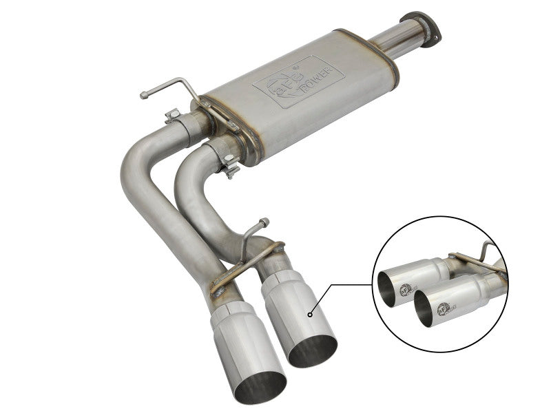 aFe Rebel Series 3-Inch Cat-Back Exhaust with Dual Mid-Side Exit Polished Tips for 2016-2023 Toyota Tacoma V6 3.5L, Part Number 49-46032-P