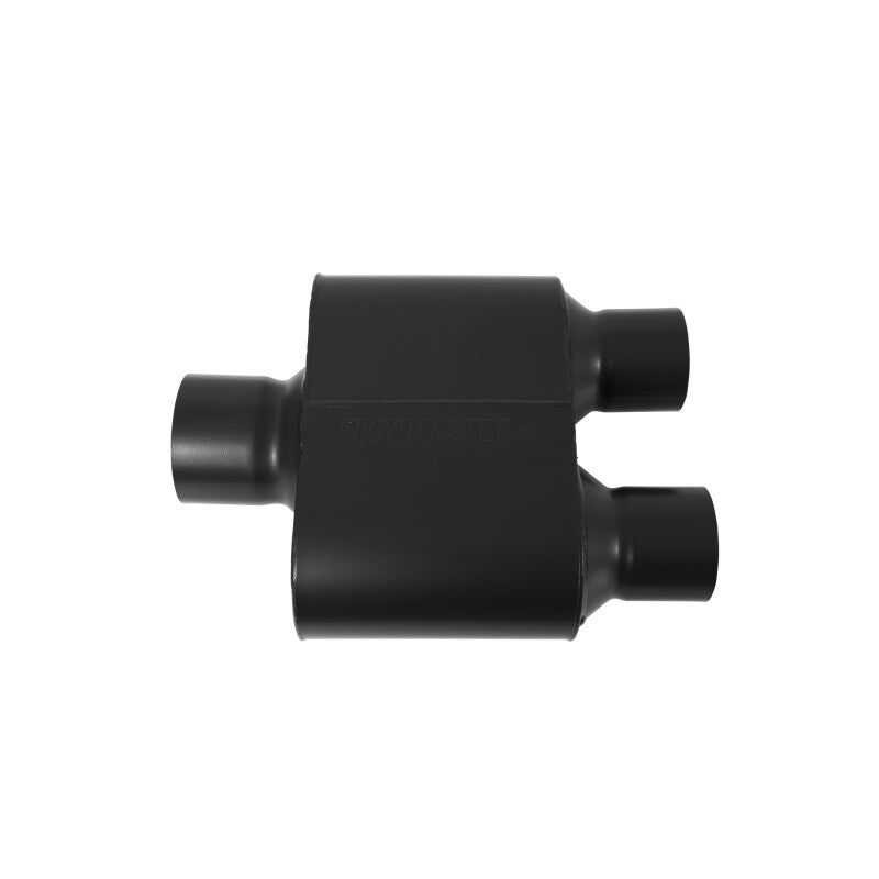 Flowmaster Super 10 Series 409S Stainless Steel Muffler - 3 Inch Center In / 2.5 Inch Dual Out, Aggressive Sound