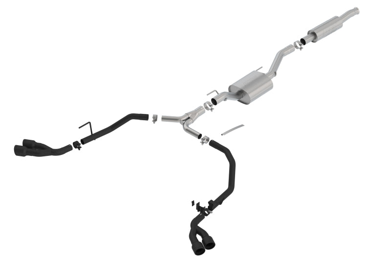 Borla 140816CB ATAK Cat-Back Exhaust System for 2020-2026 Jeep Gladiator 3.6L V6