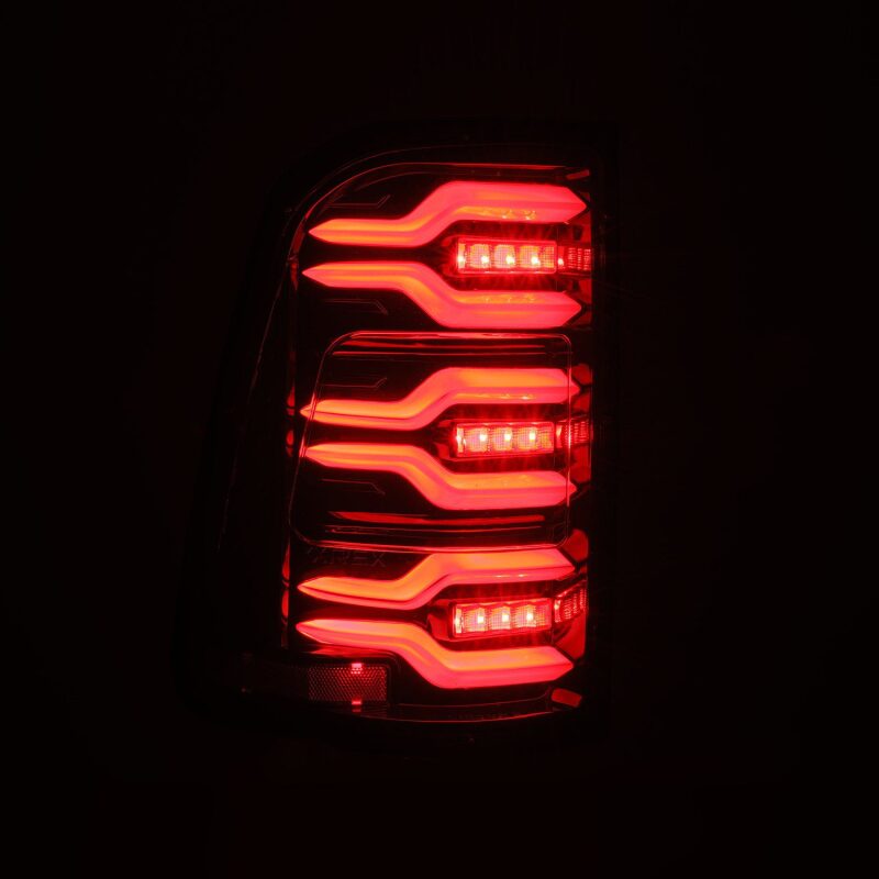 AlphaRex LUXX-Series LED Tail Lights Alpha-Black with Active Light and Sequential Signal for 2019-2020 Ram 1500 - ARX640030
