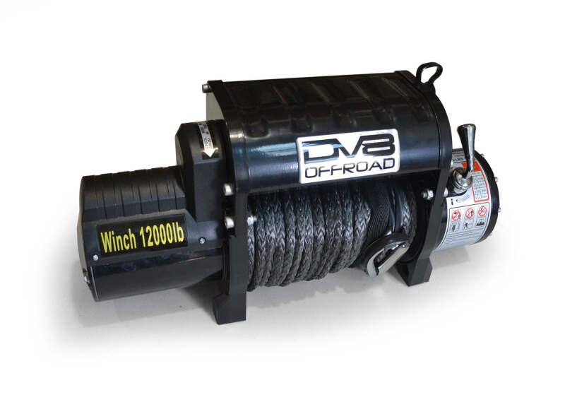 DV8 Offroad 12,000-Pound Winch with Synthetic Rope, Wireless Remote and Aluminum Fairlead - DVEWB12SR