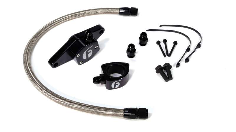 Fleece Performance fpeFPE-CLNTBYPS-CUMMINS-VP-SS - 98.5-02 VP Coolant Bypass Kit with Stainless Steel Braided Line