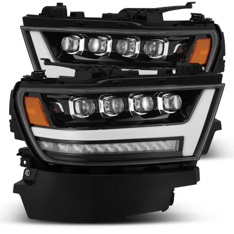 AlphaRex NOVA LED Projector Headlights for 2019-2020 Ram 1500 HD, Plank Style, Gloss Black