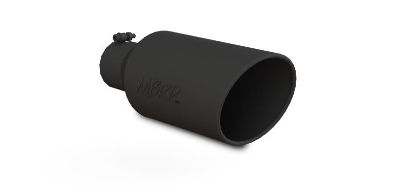 MBRP T5126BLK Armor BLK Universal Exhaust Tip, 4-Inch Inlet, 7-Inch Outlet