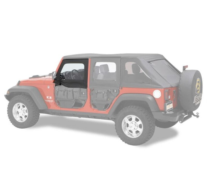 Bestop 07-18 Jeep Wrangler JK Element Upper Doors Front Doors in Black Twill
