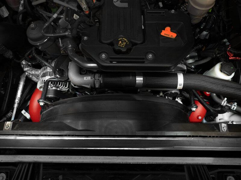 aFe BladeRunner Aluminum Hot and Cold Charge Pipe Kit, Textured Red, Part Number 46-20814-R