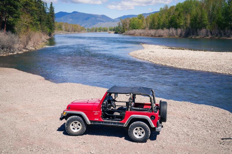 Bestop 97-02 Jeep Wrangler TJ Header Safari Bikini Top (Mesh)