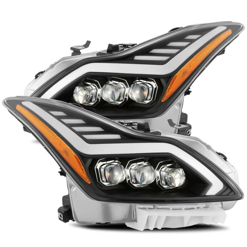 AlphaRex NOVA LED Projector Headlights for 2008-2013 Infiniti G37, Alpha Black - Part arx881986