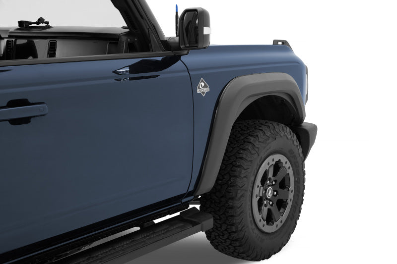 Bestop 21-26 Ford Bronco Fender Flares for 2-Door Models - Retro-Modern Black Finish